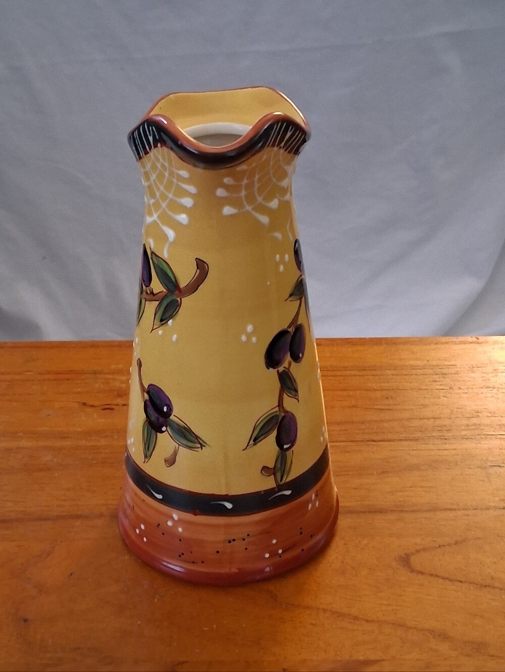 Certified International "French Olives" Pitcher by Stephanie Vacher